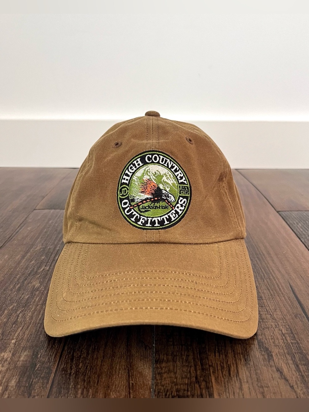 Simms Fly Fishing Hat Jackson Hole High Country Outfitters Embroidered Adj Brown